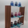 20230914_200913.jpg Modular Paint Rack - French Cleat with Removable Trays (Citadel Game Color & Vallejo Compatible).