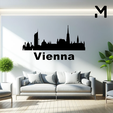 Vienna.png Wall silhouette - City skyline Set