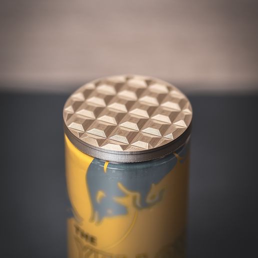 Deckel für kleine Getränkedosen | Quadratmuster 3D model