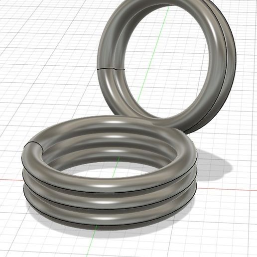 💍 Double ring・Free STL File for ・Cults