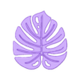 Monstera coaster.f3d v1.stl Sous-verre à feuilles de monstera