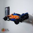 3.jpg Gecko Bricks Wall mount for Technic McLaren Formula 1 Race Car 42141 F1