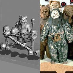ewok-Brethupp-main.jpg STL-Datei VINTAGE STAR WARS KENNER-STYLE BRETHUPP EWOK ACTION FIGUR・3D-druckbares Modell zum Herunterladen
