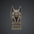67.png Gargoyle Pedestal Statue – Gothic Winged Creature