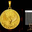 33.png Phoenix Medallion Firebird Pendant