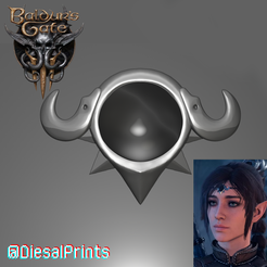 @DiesalPrints.png Shadowheart Circlet Emblem | Baldurs Gate III | Cosplay Collection