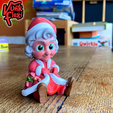 01.png Christmas Mrs Claus Flexi Print-In-Place + figure & keychain