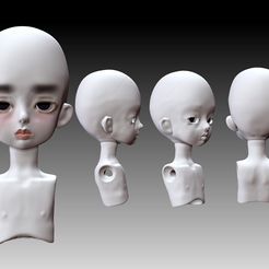 dodo-1.jpg STL file BJD head ball jointed doll stl・3D print design to download