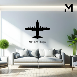 AC-130W-Stinger.png Wall silhouette - US Military Aviation - AC-130W Stinger