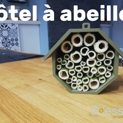 Ss B 3 abeilles oi Fichier STL Hôtel à abeilles・Objet pour impression 3D à télécharger