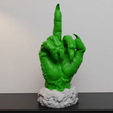 GRINCH-HAND-MIDDLE-FINGER-2.png GRINCH MIDDLE FINGER – 3D Printable Sculpture