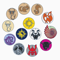 1.png Free STL file The thirteen medallions・3D printing template to download
