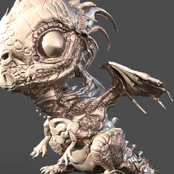 untitled.3973.png OBJ file Baby Dragon Sculpture・3D print design to download