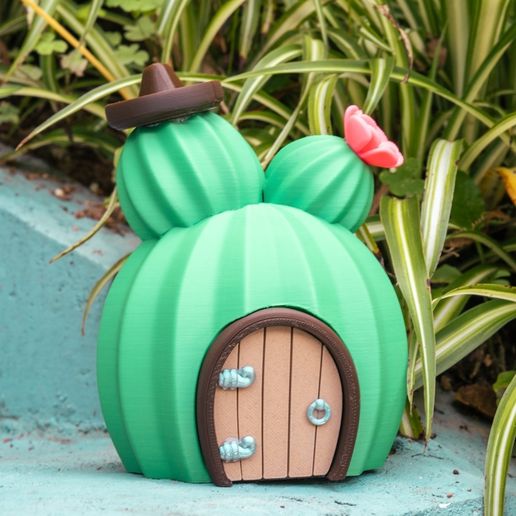 cute cactus fairy house