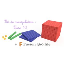 KitBase10-v0titreFusion360cults.jpg Math Set - Base 10 - Manipulation Kit