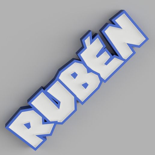 🔦 NAMELED RUBÉN (Font Super Mario) - LED LAMP WITH NAME・ 3D File for 3D ...
