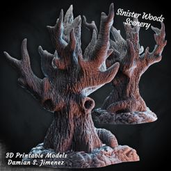 4.jpg Old Tree 3D terrain for tabletop games Pre supported 3D model