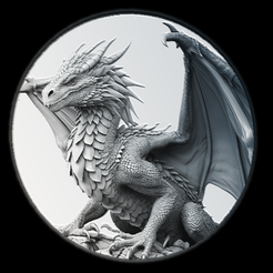 50a.png STL-Datei UR Drache Lithopane - 50・Design für 3D-Drucker zum herunterladen