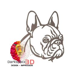 bouldog1.jpg Fichier STL Wall art bulldog・Design pour imprimante 3D à télécharger