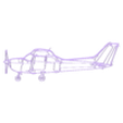 Skyhawk-172.stl Skyhawk-172 Silhouette