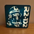 20240330_121059.jpg Easy Print R2D2 R2-D2 Droid Unit LED Lightbox Wall Mounted or desktop Rebel Alliance Star Wars Light Lamp