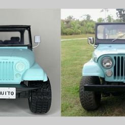 Open JEEP CJ7 with separate hardtop