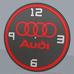 54.png STL-Datei AUDI-Uhr・Design für den 3D-Druck zum Herunterladen