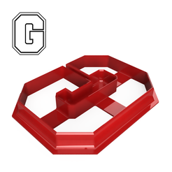 Varsity-G-1.png STL file Varsity Style Letter G Cookie Cutter・3D printer model to download