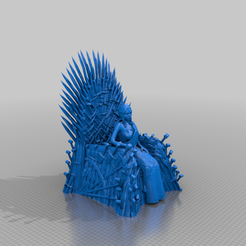 daenerys_iron_throne.png Бесплатный STL файл Дейенерис восседает на Железном троне・Модель 3D-принтера для скачивания