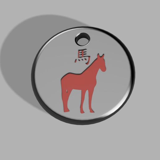 Chinese astro sign Horse 3D model