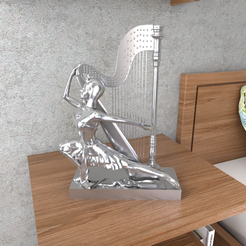 5.effectsResult.png Archivo STL Escultura de mujer con arpa・Design para impresora 3D para descargar, RandomThings