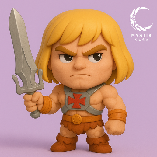 🧙‍♀️ He-Man Chibi Cartoon – Masters of the Universe Collectible