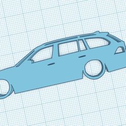 Web-capture_7-11-2023_1348_www.tinkercad.com.jpeg Bmw E61 Série 5 M5 Touring Wagon 535d Silhouette Porte-clés
