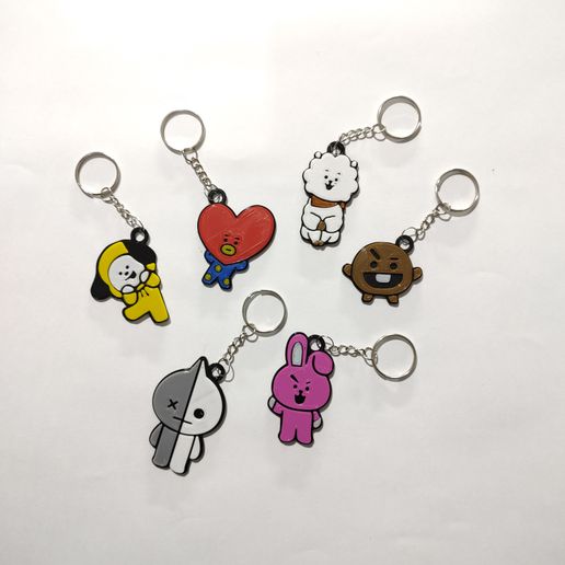 🗝️ BTS - Keychain・ 3D File for 3D printing・Cults