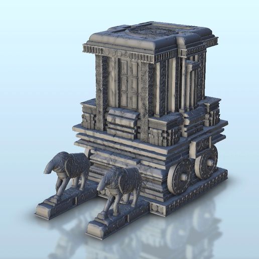 1.jpg Download STL file Indian temple with animal statues - Flames Of War Bolt Action Oriental Indian Age Of Sigmar Medieval Warhammer • 3D printing object, Hartolia-miniatures