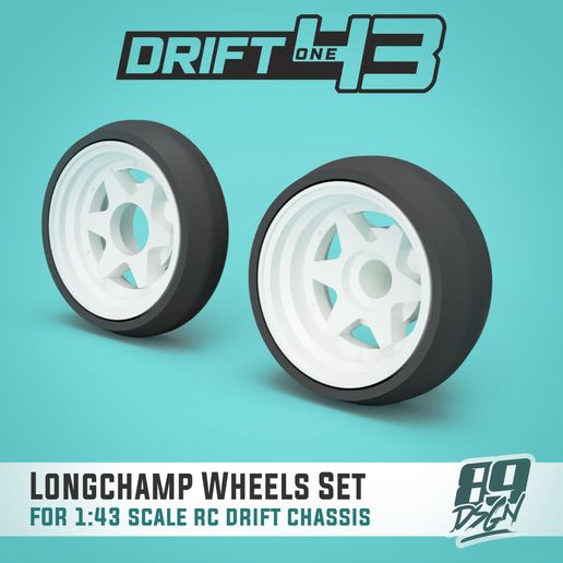 3.jpg LONGCHAMP wheels & tires set for 1:43 drift chassis