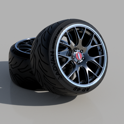 bbs_chr-v6.png STL file BBS CH-R 18 inch with Advan Tires・3D printing idea to download, Dirty_customs