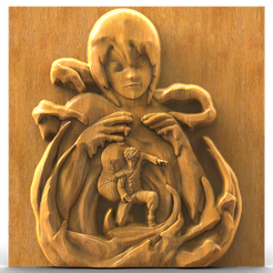 Gaara-and-Mother.png 3D Model STL File for CNC Router/Laser & 3D Printer Gaara and Mother