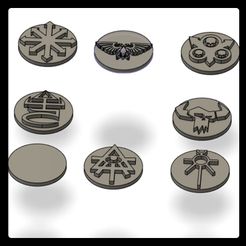 ultimate-tracker-dialcaps.jpg Free STL file Game Tracker – Ultimate - Faction Army State & Dial Caps・3D printable model to download