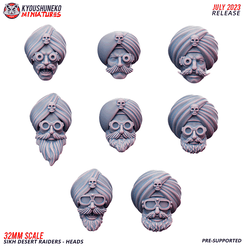 SCI_11_SIKH_DESERT_RAIDERS_HEADS.png Archivo STL sikh desert raiders - cabezas・Objeto imprimible en 3D para descargar