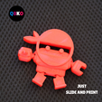 6.png DESKTOP FIDGET 3D TOY flexi ninja (Print in place)