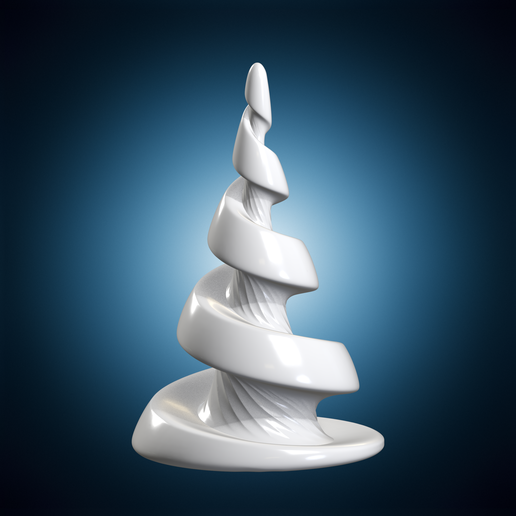 Abstract Spiral Sculpture 3D Print Model