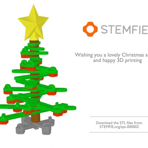 SPS-000002_Desktop_Christmas_Tree_assembly_step0_(stemfie.org)_main_rectangular_w_text.jpg 3MF-Datei STEMFIE Desktop Christmas Tree kostenlos herunterladen • 3D-Druck-Modell, Stemfie3D