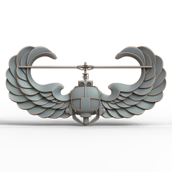 1378. Army Air Assault Badge.png 3D Model STL File for CNC Router Laser & 3D Printer 1378. Army Air Assault Badge