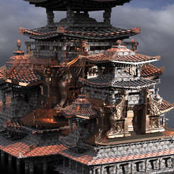 jap.3407.png Fichier OBJ Temple du Dragon 7・Objet imprimable en 3D à télécharger, aramar
