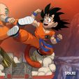 Goku-vs-Krillin-05.jpg GOKU VS KRILLIN SCULPTURE - SEKAI 3D MODELS - TESTED AND READY FOR 3D PRINTING