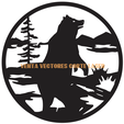 OSO-5.png FOREST LANDSCAPE AND BEAR 5 DECORATION WALL ART - 3D PRINTING AND LASER CUTTING