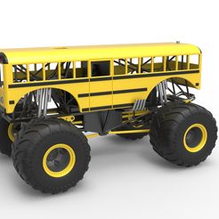 1.jpg Diecast School bus Monster truck Scale 1:25
