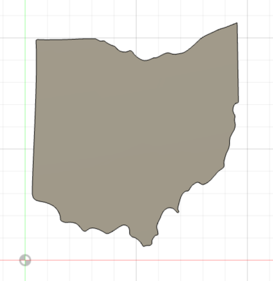 Descargar archivo STL Plantilla con forma de Ohio • Objeto imprimible ...