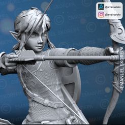 4.jpg Fichier 3D Lien : La légende de Zelda Breath Of The Wild・Plan à imprimer en 3D à télécharger
